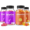 NutraChamps Biotin Gummies (2 paketa) in vitamin C Gummies (2 paketa)