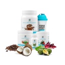 Da, lahko! Detox Plus Kit - dnevno čiščenje čisto Fiber Meal Nadomestna pijača Mix, Shake Booster & dodatek, čiščenje telesa komplet za moške in ženske, Dnevno čiščenje sistema - kava, Hibiscus