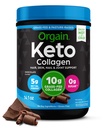 Orgain Keto Collagen Protein Powder, čokolada - 10g Grass Fed Hidralizirani kolagen Peptide za ženske in moške, tip I & III, 5g MCT olje - las, koža, nohti, & skupni podpora, ne-GMO, Gluten Free - 0,88lb