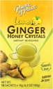 Prince of Peace Instant Natural Lemon Medeni kristali, 10 vrečke – Instant vroče ali hladno pivo za slabost Relief in Soothes grlo – enostavno za brew Ginger in medeni kristali