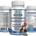 Super antioksidantni sadni superživilski kompleks - zmogljivi antioksidanti Supersade, Acai, Goji, Noni, Mangosten, Granatno jabolko, Starejše jagode, Resveratrol, Imunska podpora, nega kože - 60 kapsul