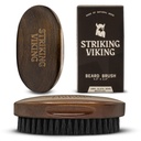 Krepka vikinška brazda za moške - 4,3-Inch Beech lesa ročaj, rjava - Boar britka brazda čopič, velikosti potovanja Detangler & Static Reducer