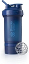 BlenderBottle Shaker steklenica z tablete Organizator in shranjevanje za Protein Powder ProStak sistem, 22-Ounce, mornarica