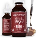 Hodgins Harvest Organic Reishi Gobe Izvleček tinkture - ekstra koncentriran dvojni ekstrakt dodatek - Podpira zdravje srca in dobro počutje - USDA Organic Gobe - 2 oz