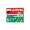 Sun Chlorella 200 mg Green Algae Superfood dodatek - Pulverizirani celični zid - klorofil, CGF, Active B12, železo, beljakovine - Ne-GMO - 300 Tablete