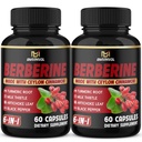 (2 pakiranji) Berberine Supplement Plus Ceylon Cimet, Kurkuma, Artičoke, Mlečni osat, črni poper - 120 kapsul - 4 mesece dobave