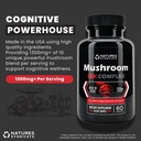 Kompleks gob - naravni možgani Nootropic za kognitivno Wellness, jasnost, Fokus, Spomin in imunski sistem podpora, 10 gob Cordyceps, Reishi, Levi Mane, Turčija rep