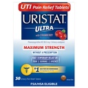 Uristat Ultra UTI bolečine Relief tablete, hitro uriniranje Tract Infekcija Olajšanje bolečine v urinu, pekoč občutek, urgenca, Največja jakost, Brusnično aromatizirana obloga, 30 tablet
