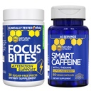 NARAVNI ZASTAVI Smart Caffeine + Fokus Bites Bundle - Kofein & Paraxantine dopolnila - Podpira energijo in fokus* - Brez Jitters ali Crash - 90 kosov