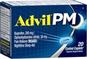 Advil PM (20 Count) Bolečina Reliever / Nighttime Aid Obložena Caplet, 200mg Ibuprofen, 38mg difenhidramin