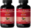 Lasje Rast las Vitamini brez biotina - DHT bloker las kompleks - za moške in ženske - Podpora zdravo rast las - žaga Palmetto Extract kapsule - 2 steklenice 120 obložene tablete