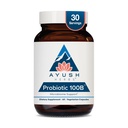 Ayush Herbs Probiotic 100B - Probiotiki za ženske, probiotiki za moške, prebiotiki in probiotiki za digestivno zdravje, Relief plina, Gut Microbiome Balance - 60 vegetarijanske kapsule (1 grof)