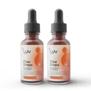 LUV Health Flow Drops® – Energy Supplement for Focus, Duševna jasnost in Imunska podpora - Adaptogene gobe z levjo grivo, Cordyceps, Reishi, Chaga & Turkey Tail – Vegan, Made in USA 60 Servings