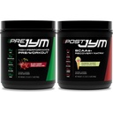 PRE JYM 30 Črna Cherry & Post JYM Rainbow Sherbert Post-World 30 Serving Muscle recovery pijača