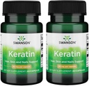 Swanson Keratin (iz tibetanske volne) - Naravni dodatek za spodbujanje zdravih sklepov, las, kože in nohtov - pomaga hranilno zdravo povezana tkiva - (60 kapsule, 50mg vsak) (2 paket)