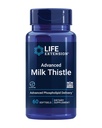 Life Extension Advanced Milk Thistle, silimarin, silibin, fosfolipidi, spodbuja zdravo funkcijo jeter, Gluten-free, Non-GMO, 60 kapsul