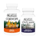 Gostitelj Obrambni paket s kapsulami Cordyceps, 120 Kapsule Count & Lion's Mane, 30 Count - Podpora imunskega zdravja in energije - Podpora zdravje možganov, spomin in fokus