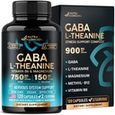 GABA L-Theanin 900 mg - Made in USA - Magnezij 