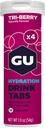 GU Energy Hydration Elektrolitske tablete, Izboljšana vzdržljivost Športni napitek za tek, Kolesarjenje, Triatlon, 4-Count (48 strežnice), Tri-Berry