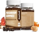Gobe Gumies dodatek - z Ashwagandha, Lions Mane, Shitake gobe, Turčija rep, Chaga, in Cordyceps goba za imuno zdravje, Mood & Stress podpora (180 Gummies)