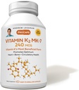 ANDREW LESSMAN Vitamin K2 MK7 240 μg 30 Softgels - Bistveno za zdravo uporabo kalcija, spodbuja Optimalno okostje, srce in arterijsko zdravje. Brez dodatkov. Majhen, enostaven za požiranje softgels