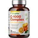 Vitamin C- 1000 mg 30 tablete kompleks - vegan s kalcijevimi citrusi Bioflavonoidi Acerola Rutin - podpira imuno zdravje
