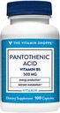 Vitaminska trgovina Pantotenska kislina 500MG, z vitaminom B5, podpira proizvodnjo energije in las, kože, nohtov, enkrat dnevno (100 kapsul)