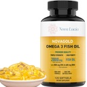 NovaGold Omega 3 ribje olje – 2000mg visoko trdnost EPA DHA dodatek – brez obremenitve, enostavno pogoltniti softgels – podpira srce, možgani, sklepi, Imuno & koža – Non-GMO – 120 tekoče kapsule