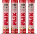 PLIX Apple Cider Viner Effervescent tablete z mamo, 700 mg ACV z VIT B12, B6, pakiranje 4 