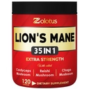 Zolotus 35 v 1 Lions Mane Gobe Kapsule Cordeyceps, Reishi, Elderberry, Ashwagandha, Panax Ginseng - 120 grof