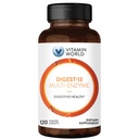 Vitamin World Digest-13 Multi-Enzyme, 1010mg Prebavne encime Mešanica z amilase, Bromelain, Papain & Lipaza za prebavljanje in absorpcijo, Prebavne encime za napihnjenost in plin, 120 Kapleti