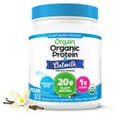 Orgain Organski Vegan Protein Powder + Ovseno mleko, Vanilla Fižol - 20g Rastlinske beljakovine, Brez glutena, Brez mleka, soje ali laktoze Sestavine, Nizek sladkor, ne-GMO, Košir, Za stresanje in napitki - 1,05lb