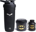 Smartshake DC Comics Bundle – Batman Nerjaveče jeklo Protein Shaker 900ml z lijak 110ml in shranjevalnik 200ml.
