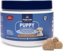 Izvor Labs Puppy Multifunkcionalna podpora DHA Omega 3 Dopolnilo, Divja Aljaska Losos ribje olje, Probiotik za Gut zdravje, Imunska podpora, Srce, koža, Možgani, Skupno zdravje, Salmon Flavor, 60 Soft Chews