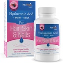 Hyalogic Hair Skin & Nails Hyaluronic Acid Collagen Builder – Okusno Berry Okusen Colagen Boost Žvečljive Lozenges – Sugar Free Vegan Collagen Idealno za izboljšanje vaše naravne lepote – 30 Count