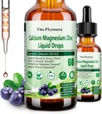 Kalcijev magnezijev cink, tekoči kalcijev magnezijev citrat z vitaminom D3 K2, B6, Omega-3, velike jakosti tekoče magnezijeve kalcijeve kapljice w. Zeliščni dodatek za kosti, mišice, sprostitev, spanje, živec