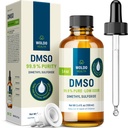 WoldoHealth DMSO 99,9% Farmacevtska stopnja - FT-IR preverjen dimetil sulfid, nizkoodbojno topilo v stekleni steklenici s precizno kapalko (3,38 oz)