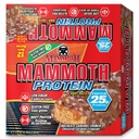 Beljakovinska ploščica MAMMOTH, Crunch kikirikijevega masla, 25 g beljakovin, nizko vsebnostjo sladkorja, brez glutena, 12 x 65 g (12 gramov) (krutnje arašidovega masla iz čokolade)