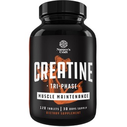 Creatine Pills 5g - Creatine Monohydrate, Creatine HCL & Pyruvate - 120 Ct