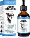 Vitamin D za pse, tekoči D za pse, Pasji vitamini D Kapljice spodbujajo absorpcijo kalcija, podpira zdravje Hip in skupno zdravje in zdravje zob psa - hišni dodatki tekoči vitamini D, slanina aroma - 2 Fl Oz