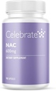 Praznujte vitamine NAC (N-Acetil Cysteine) dodatek, 600 mg na kapsulo, brez glutena, ne-GMO, 90 kapsul