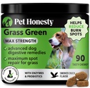 Grass Green Največja moč žveči za pse – Premium pasjo seč Lawn Spot Saver dodatek – Podpira zdravo prebavo, Gut & urinarno zdravje s probiotiki, DL-metionin & Yucca (90ct Duck Flavor)