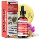 Kolagen Mojo - tekoči kolagen za ženske in moške, kolagen Peptide z morskim mossom, burdock Root & Bladderwrack - lasje, koža, nohti, skupna podpora, upravljanje teže, visoka absorpcija - 100.000mcg, 2 Oz