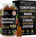 Gobe kompleksni Gumiji z levi Mane, nootropne možganske dodatke za spomin in fokus: Levja griva, Cordyceps, Shiitake, Turčija Tail, Reishi, Chaga, Enoki, Oyster Gobe Dodatek - 60 enot