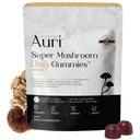 Auri Super Gobe Daily Gummies - All-in-One Daily Gobe dodatek Gummy - 12 Gobe Mešanica s Chaga, Levi Mane, Reishi, Cordyceps - 60 Gummies