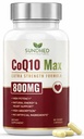 CoQ10 Močan antioksidant dodatek - ekstra močna Formula 800mg, 60 Kapsule, 1-Mesec dobava s koencim Q10 Vitamini in dodatki
