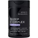 Sports Research® Sleep Complex- Melatonin-free Vegan kapsule - z Valerian Root, GABA, L-Theanin, Magnezij & 5-HTP - 30 Servinga