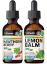 BIO KRAUTER Hawthorn Tinkture 2 Fl. Oz. & Lemon Balm Tinkture 2 Fl. Oz.