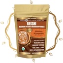 Medicina Živila Reishi Gobe Powder - Najvišja Potenca, Poln Spectrum, Pomirjujoče, Anti-stres, Za napitke in čaj, Organic, Vegan, Ne-GMO, Gluten-free (100 servies)