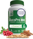 Health Thru Nutrition GlucoPro Max - z 1500mg Berberine, Chrominex + Chromium, in 1.000mg cimet 